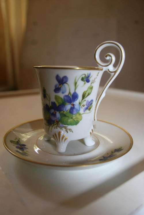 Tirschenreuth miniature cup and saucer