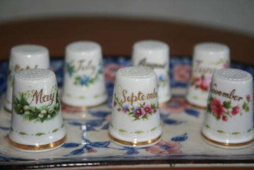 Partial set of Royal Albert thimbles