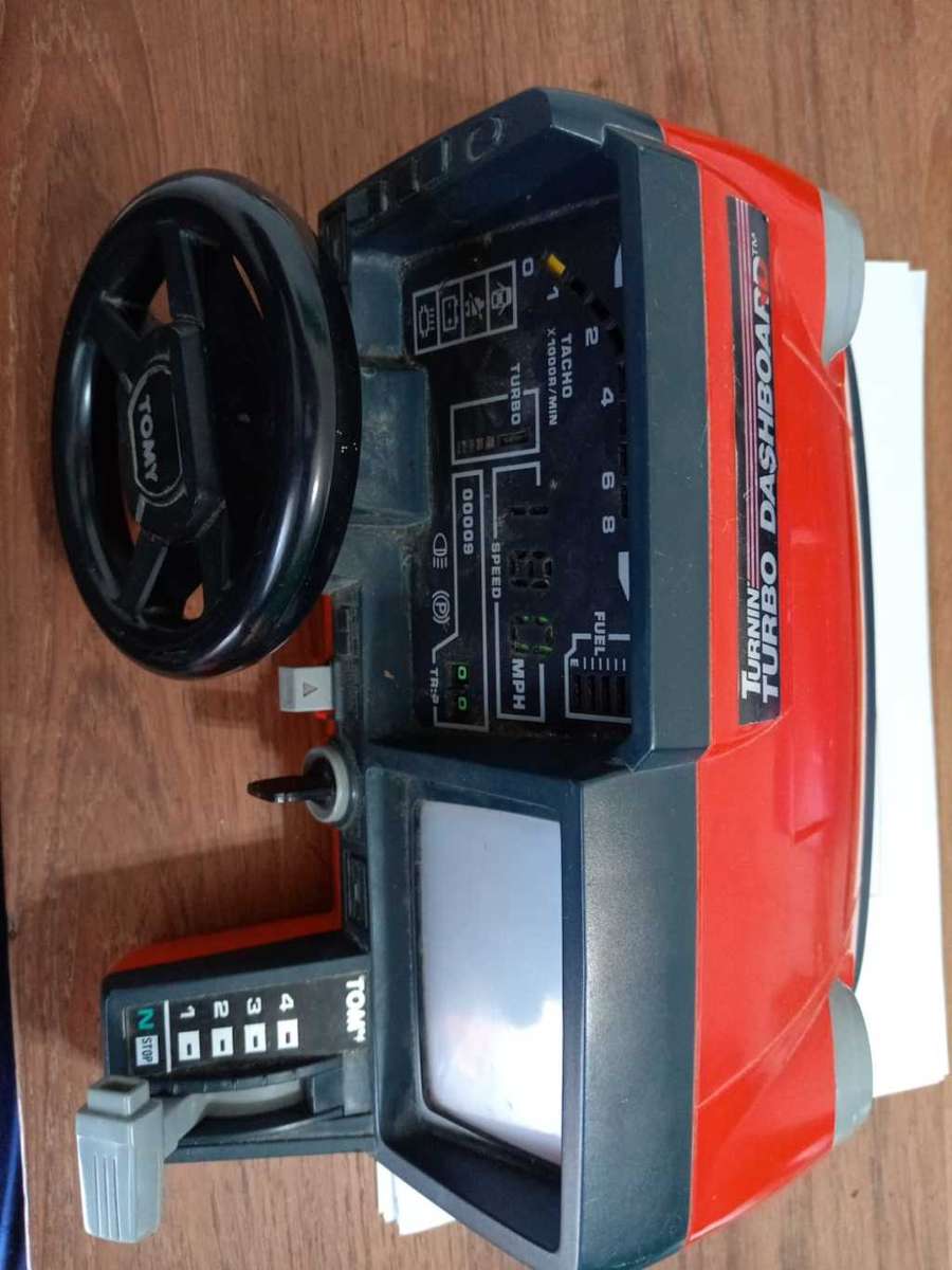 Tomy Racing Turbo Racing Dashboard Game 80s  Handheld electronic