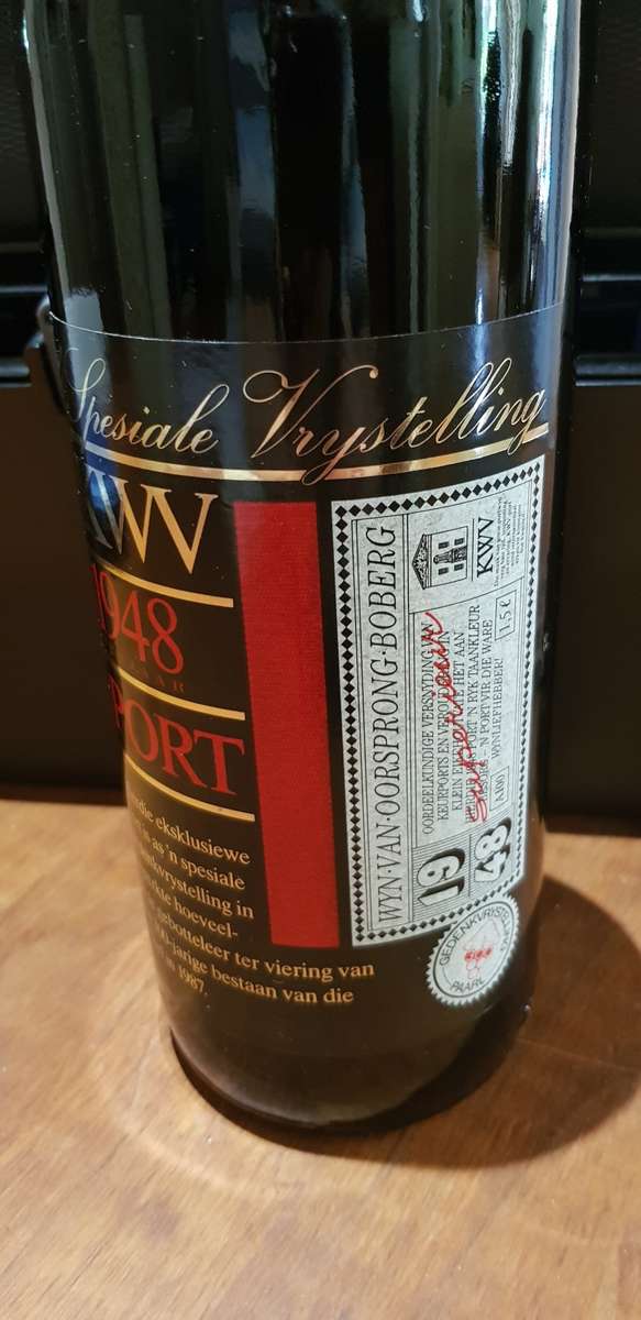 VINTAGE 1948 KWV PORT MAGNUM 1.5 LITER - RARE & COLLECTIBLE ITEM