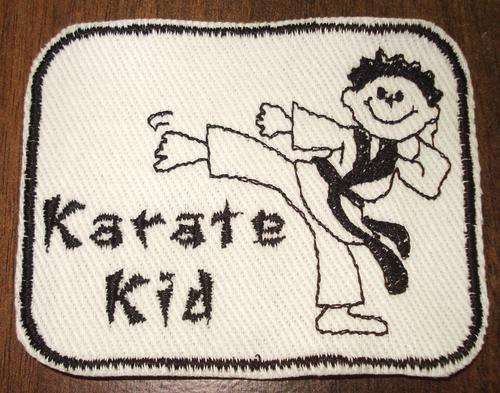 Embroidered karate patch