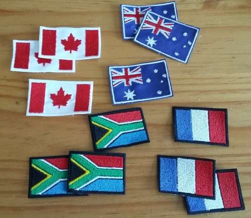 embroidered country flag patches