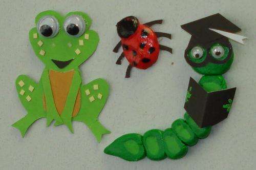 bookworm, frog, beetle