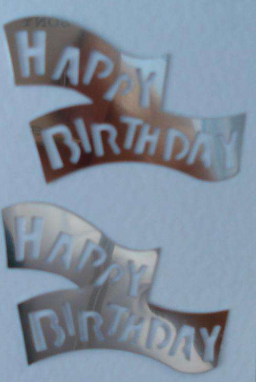 foil happy birthday tags