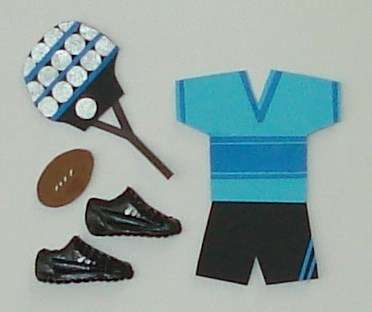 two blues rugby set