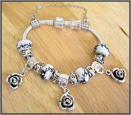 Pandora Style Rose Bracelet