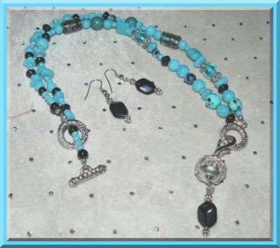 Imported Turquoise Beaded Necklace set
