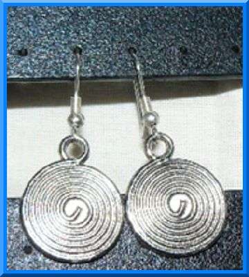 Stunning Silvertone Celtic Spiral Earrings