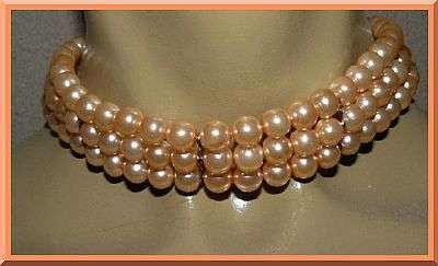 Elegant Glass Pearl Choker