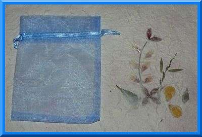 Blue Organza Bags 13x10cm