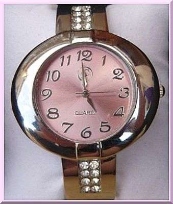 Charming Bling Pink Quarts Watch