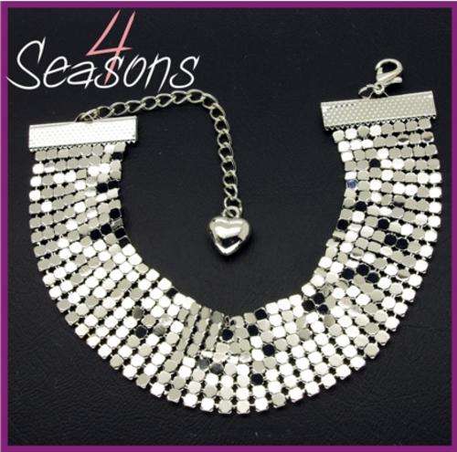 Sparkly Chain Mail Silver Bracelet