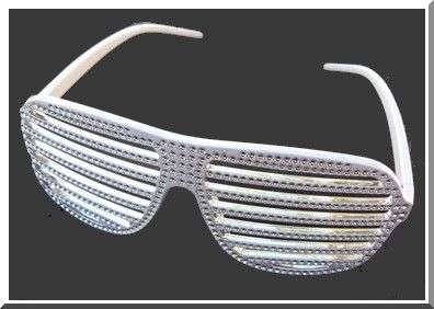 White Shutter Shades with Silver Detail