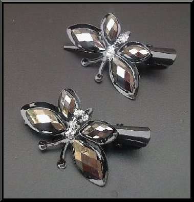 Mini Pair Pointed Butterfly Clips