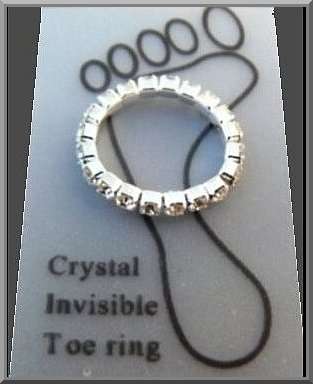 Charming Crystal Invisible Toe Ring