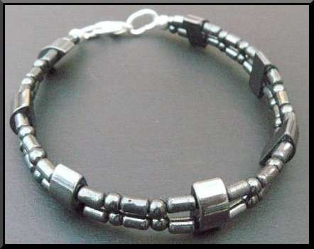 Hematite Mens Bracelet 10mm wide