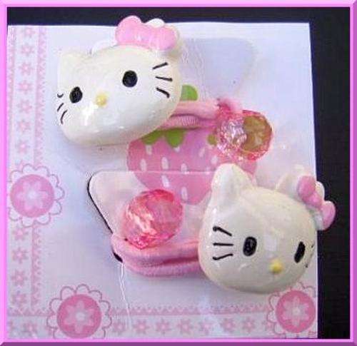 Hello Kitty Hair Ties - Light Pink