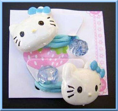 Hello Kitty Hair Ties - Blue
