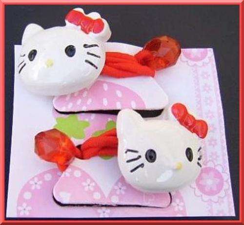 Hello Kitty Hair Ties - Red