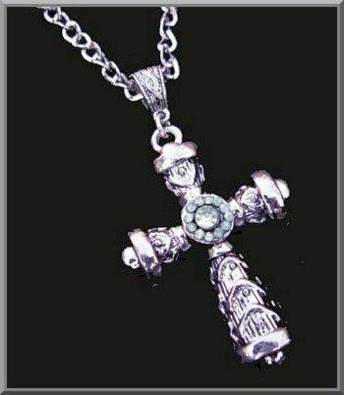 Charming Large Crystal Cross Necklace