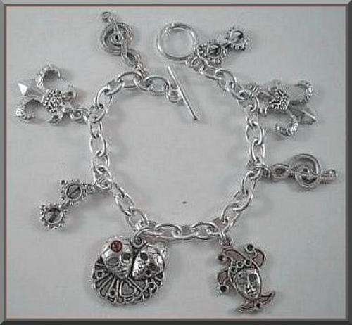 Mardi Gras Charm Bracelet