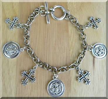 Maltese Cross Charm Bracelet