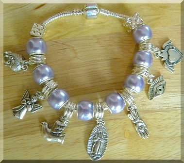Milagro "Miracle" Purple Pandora Charm Bracelet
