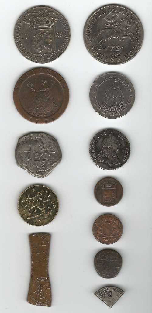 FULL SET OF 12 JAN VAN RIEBEECK COFFEE REPLICA COINS / TOKENS