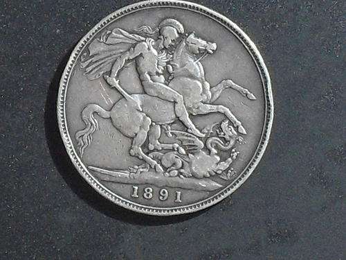 1891 SILVER CROWN SLAIN DRAGON 27,7 GR @92.5%=25.6GR SILVER