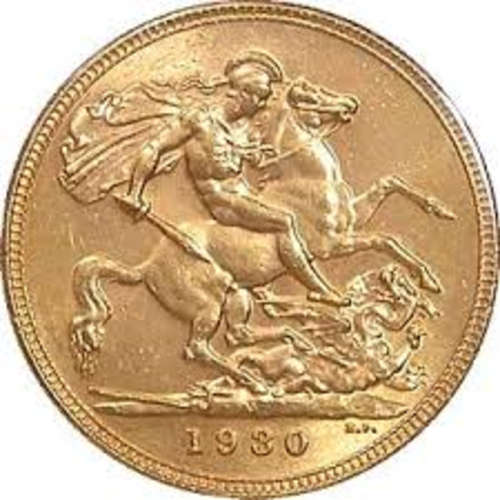 1930 BRITISH SOVEREIGN 8GR OF 22CT GOLD COIN