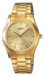 CASIO ANALOG GOLD TONE STAINLESS ORIGINAL CASIO WARRANTY IN TIN BOX