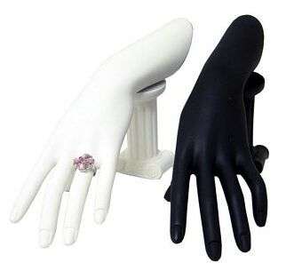 Black Velvet Hand Display and Pedestal - 280mm x 65mm x 105mm