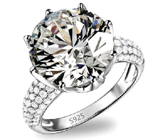 **R3200.00** Extraordinary 5.52ct Sim Diamond Designer Solitaire Ring - Size 8 / Q