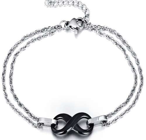 Infinity Ceramic and Stainless Steel Bracelet