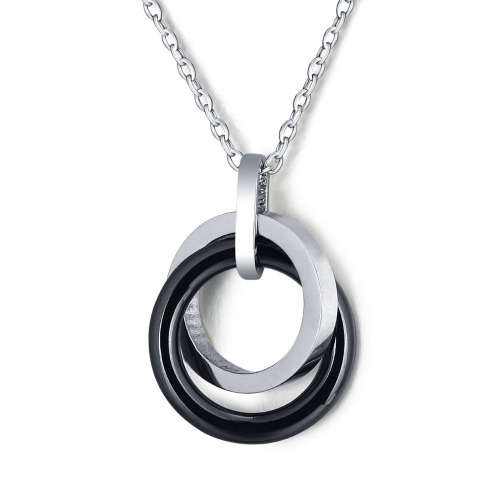 Eternity Ceramic and Stainless Steel Necklace