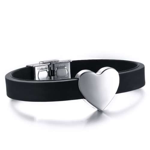 22CM Heart Stainless Steel Bracelet