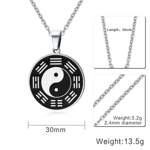 YING-YANG Stainless Steel 316L Necklace