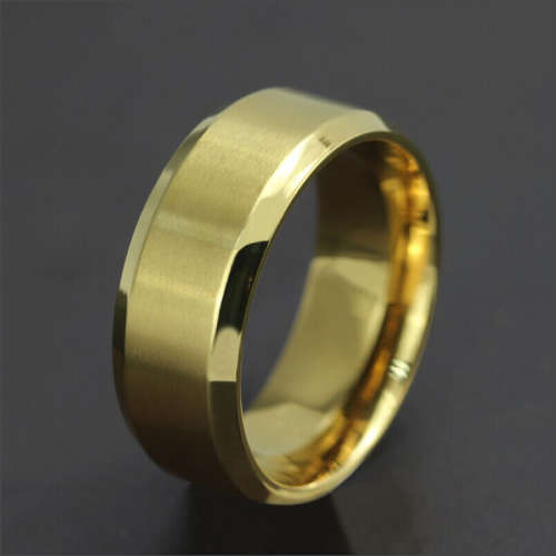 Goldtone 316L Stainless Steel Wedding Band Ring. Size 5-14  (K to Z+3)