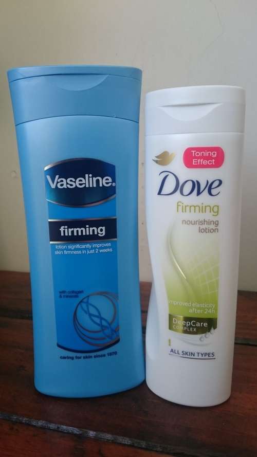 VALUE R140. - FULL BOTTLES. Dove and Vaseline FIRMING LOTION. 400ml and 250ml