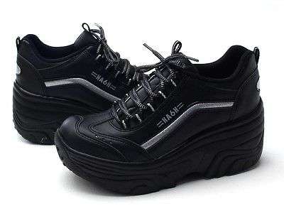 WAS R750 - PLATFORM TAKKIES SNEAKERS. Size 6 - Bought overseas. BLACK. 8CM HEEL.