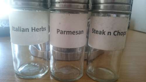 Stainless steel and Glass Bottles Spice Rack