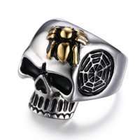 316L Stainless Steel Ring Skull Punk. Sizes 8 - 12  (Q-Y)