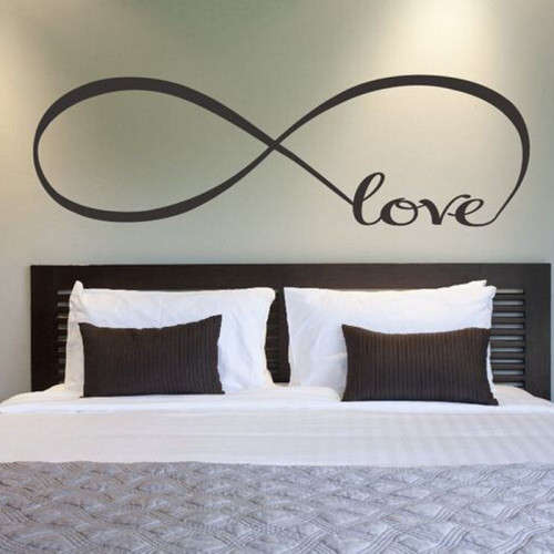 22*60CM Modern Vinyl Art Infinity Love Bedroom Living Room Wall Stickers Decor Decal