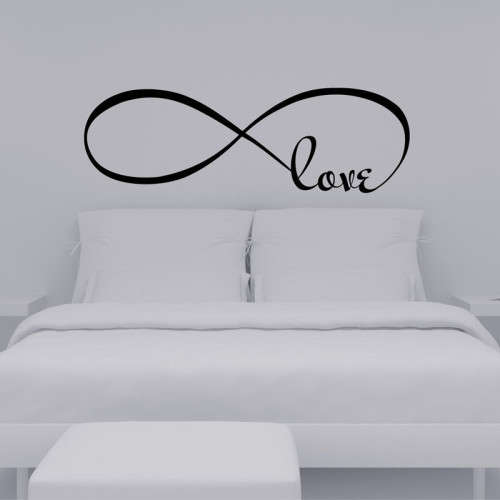 22*60CM Modern Vinyl Art Infinity Love Bedroom Living Room Wall Stickers Decor Decal