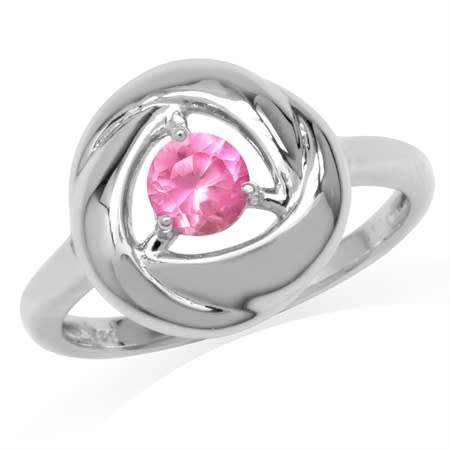 0.54ct Pink CZ Genuine 925 Sterling Silver Ring *PLUS lucky draw entry