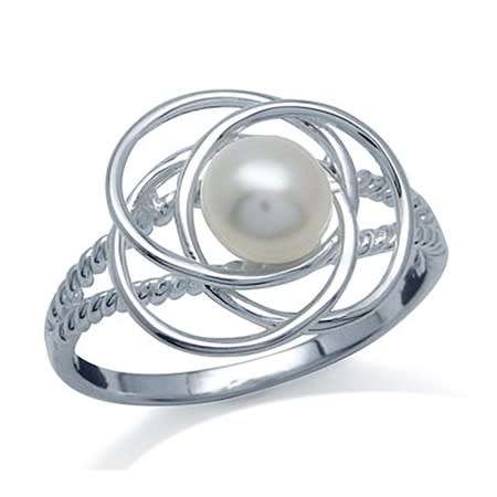 6mm Freshwater White Pearl Genuine 925 Sterling Silver Ring *PLUS lucky draw entry