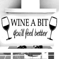 IN STOCK - Wine a bit.. Vinyl Decal Wall sticker DIY Decor