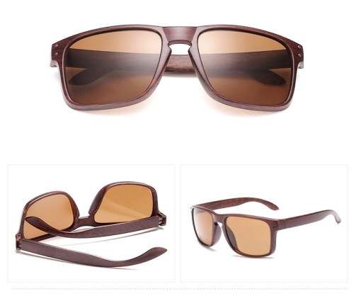 Wooden Effect Sunglasses Eyewear Outdoor - Brown