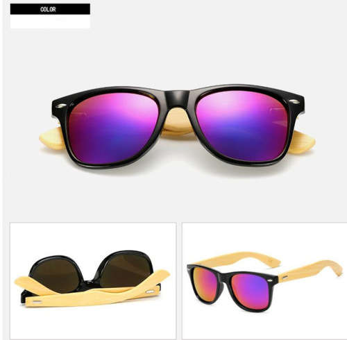 Wooden Effect Sunglasses Eyewear Outdoor - Purple