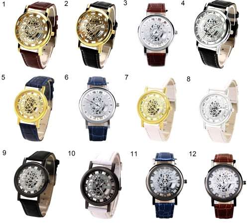 Quartz Watch Skeleton Design Wristwatch - Pick a Color